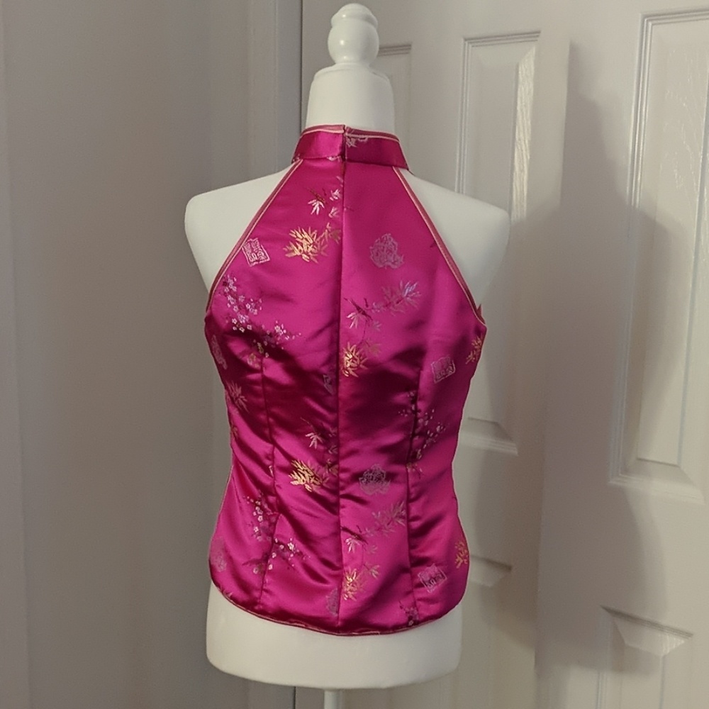 3 for $30 Pink & Gold Sleeveless Blouse - Picture 2 of 6